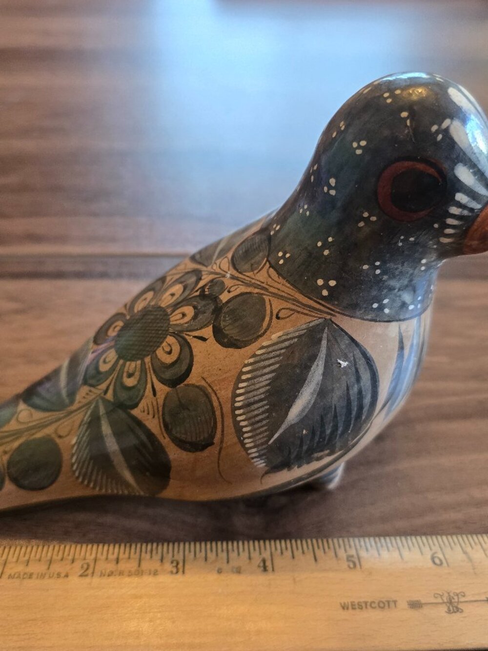 Mexican Tonala Ceramic Pottery Bird Vintage 70s